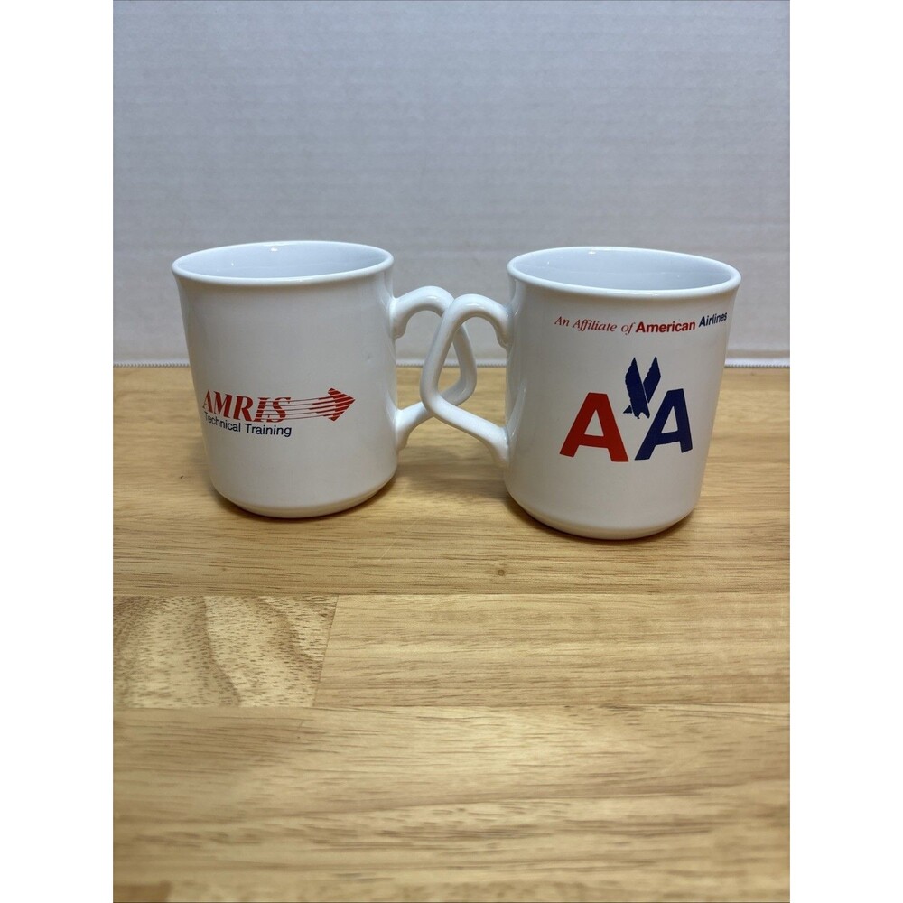 American Airlines AMRIS Technical Training Coffee Mug Set Of 2